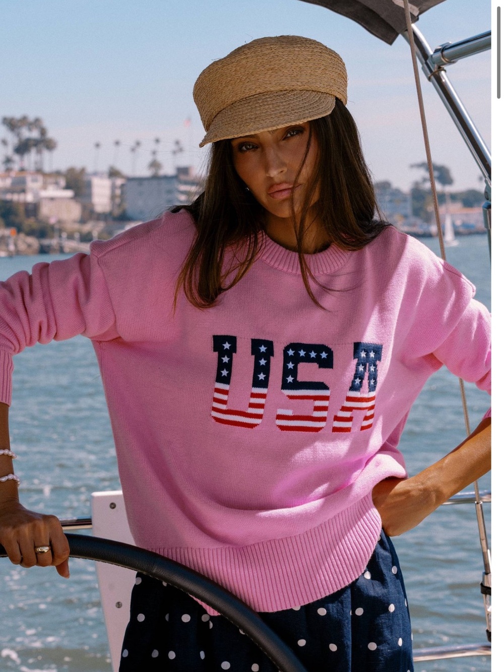 Beach Riot Callie Sweater Prism Pink Americana size XS oversized